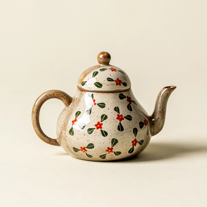 Natural ore, clay, flavored tea, ceramic teapot, tea set, hand painting