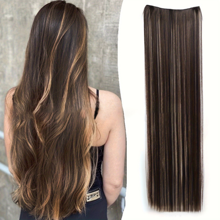 Pelucas europeas y estadounidenses transfronterizas cinco tarjetas extensiones de cabello pelucas de cabello largo recto una pieza de clip extensiones de cabello al por mayor en stock