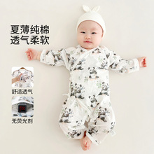 安阳婴儿蝴蝶衣夏季棉0--6个月宝宝连体衣新生儿哈衣初生婴儿爬服