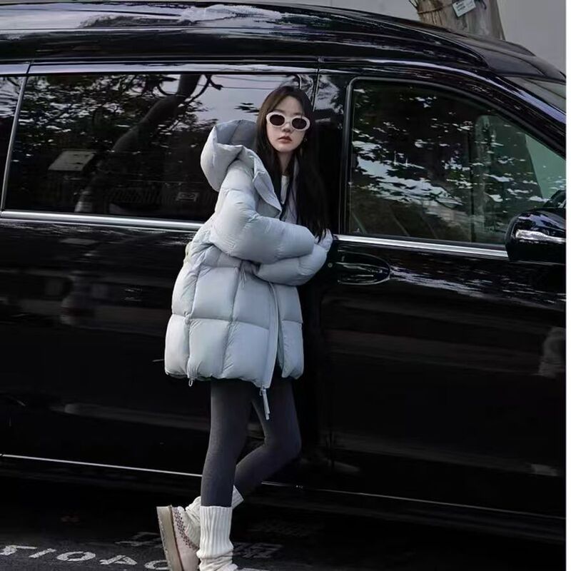 25 New Popular Puff down Cotton Jackets, Popular Winter Cotton Coats, Thickened Fashionable Cotton-Padded Jackets, Mid-Length Puff Jackets