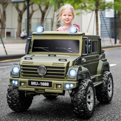 Vehículos todoterreno de los niños de la música carga auto-conducción de cuatro ruedas coche de juguete de bebé puede sentarse niños adultos cuatro ruedas coche de control remoto