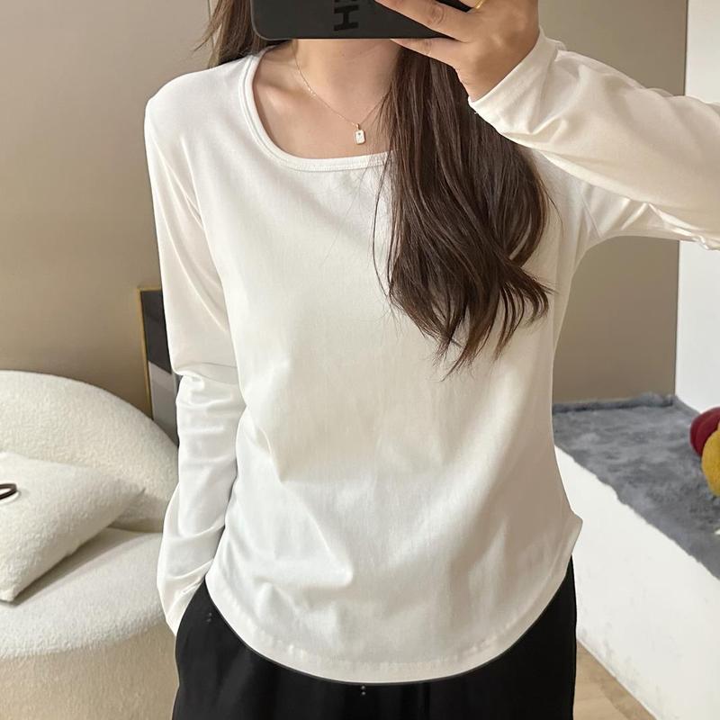 300斤秋季新款大码女装宽松显瘦长袖T恤女胖mm气质百搭色上衣|undefined