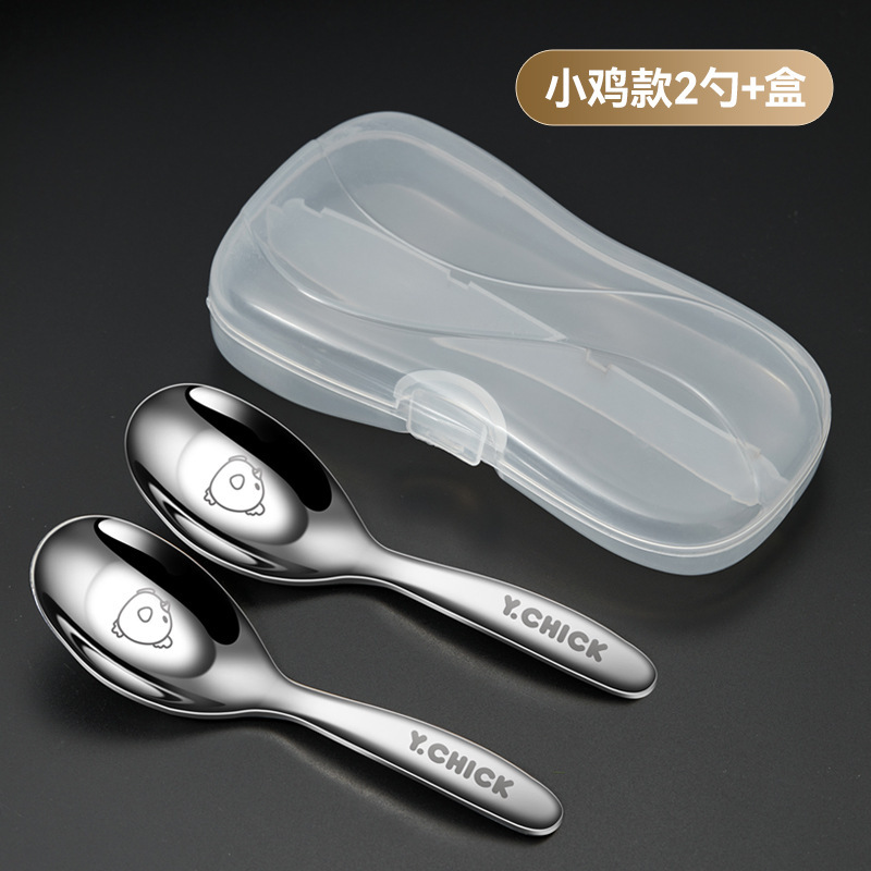 316 ステンレス鋼子供用食器ベビー食事スプーンフォーク給餌スプーンスプーンフォークスプーンセット|undefined
