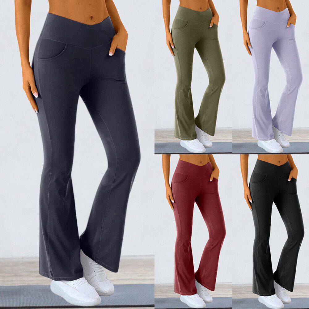 182g Weight Simple Style Sport Style Solid Color Spandex Polyester Active Bottoms Flared Pants Sweatpants