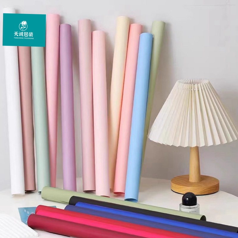 7.5丝新潮纸鲜花花束网红韩风包装纸纯色欧雅纸包花纸花艺防水纸