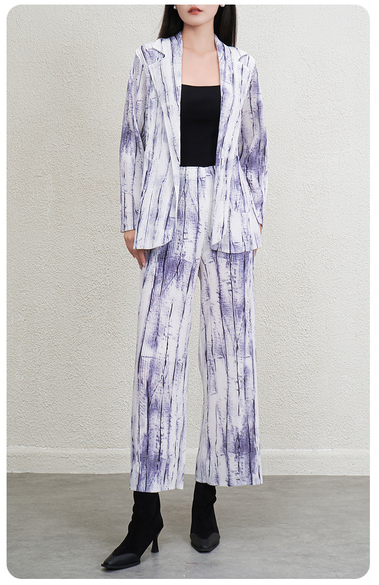 GraceChic, completo da donna di alta moda per pendolari, elegante, spesso, resistente, a righe leggere, in due pezzi_voghion.com