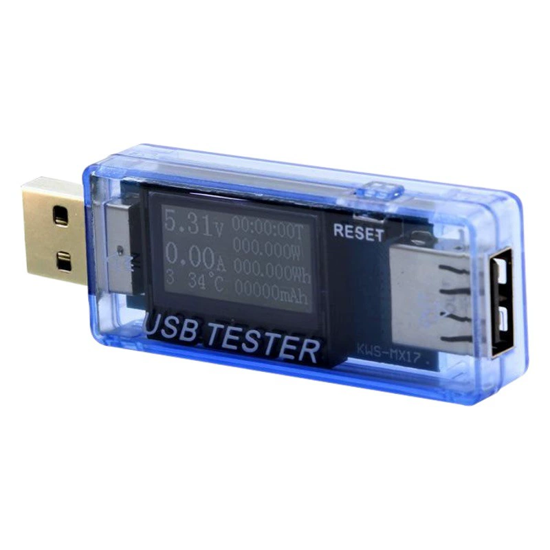 USB токовый вольтметр тестовый монитор детектор мощности мобильного телефона Быстрая зарядка QC2.0/3,0 KWS-MX17