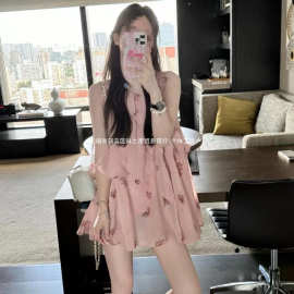 气质甜美少女氛围感纯欲温柔风碎花连衣裙女小个子初恋约会仙女裙
