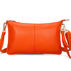 Fashionable thin leather shoulder bag, small clutch bag, cowhide, genuine leather