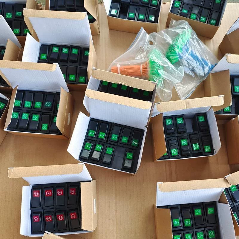 Автомобиль, грузовик, лодочный переключатель с подсветкой, блок питания фар, звуковой сигнал, комбинированный переключатель спринклера, модификация 2412