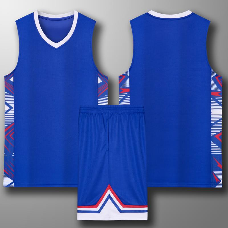 Al por mayor nueva ropa de baloncesto transpirable masculina juvenil campus uniformes de juego de estudiantes uniformes de equipo personalidad impresa camiseta