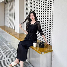 套装女罩衫吊带连衣裙2025两件套长裙百搭名媛风时尚夏季新款