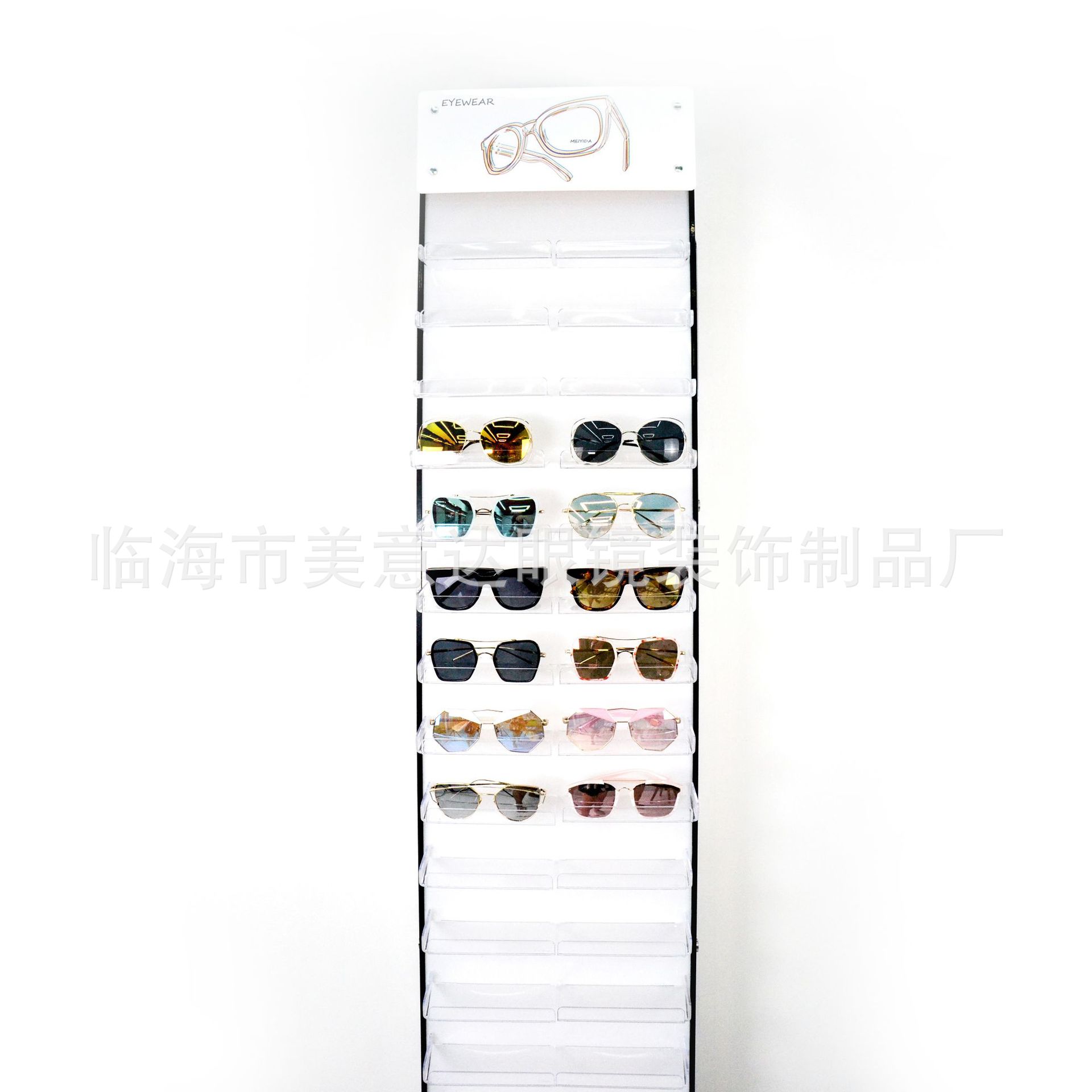 60副双面旋转眼镜展示架眼镜盒货架陈列架