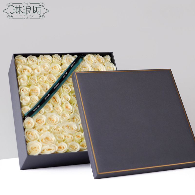 99 rosas caja de flores regalo embalaje de regalo caja de regalo de seda gran floristería material floral arreglo floral