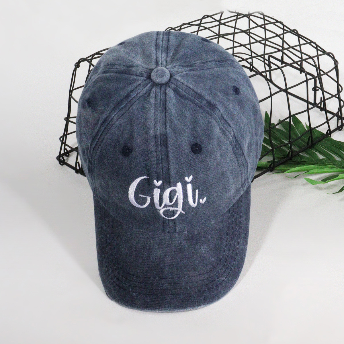 Unisex High quality breathable Lettering Gigi Embroidered baseball Cap Casual fashion all-match big head circumference shows small face_voghion.com