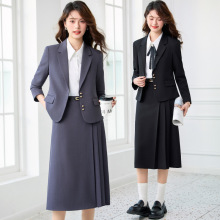 西装套装女2025新款春季高级感教资面试穿搭正装套裙职业装小西服