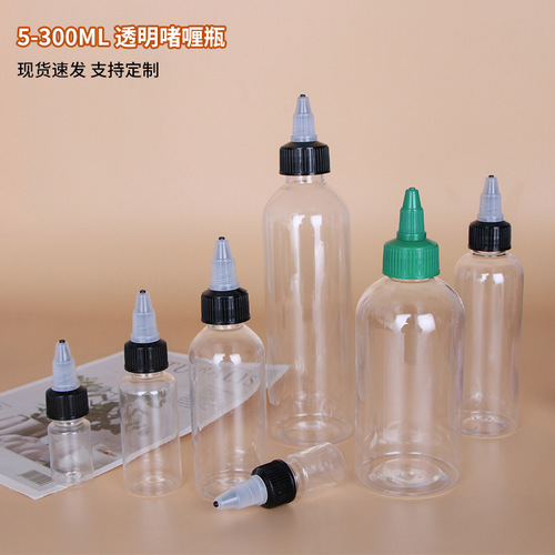 Wholesale 30 50 100ml ml pointed tip gel bottle honey squeeze dropper bottle transparent plastic tip bottle