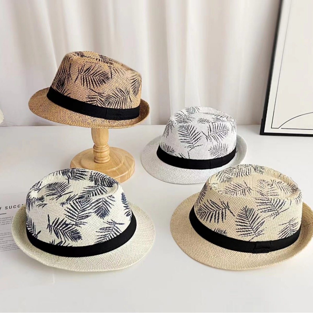 Sombreros de moda de verano para niños y niñas impresión