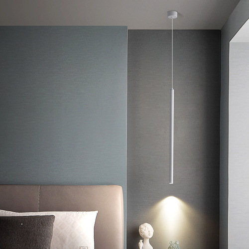 Bedside chandelier light luxury minimalist ultra-slim long line living room background wall lamp Nordic modern minimalist master bedroom bedside lamp