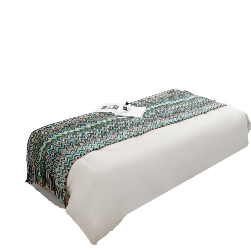 Blanket, Bed Runner, Sofa Throw, Hotel Inn Knitted Bed Runner, Throw Blanket, Bed Runner, Bohemian Style