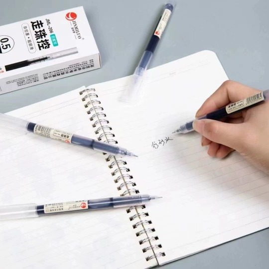 Jinmilo 206 ballpoint pen wholesale quick-drying 0.5mm straight liquid full needle tube brush question ballpoint pen student neutral pen