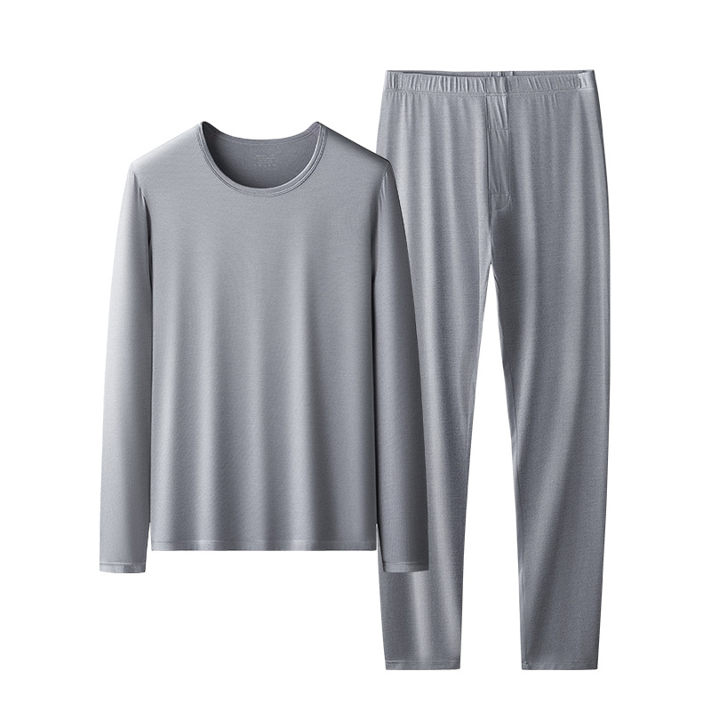 Proteína Péptido Aminoácido Otoño/Invierno Ropa de otoño de terciopelo alemán para hombres Pantalones largos Traje de color sólido más ropa interior térmica de base gruesa de terciopelo
