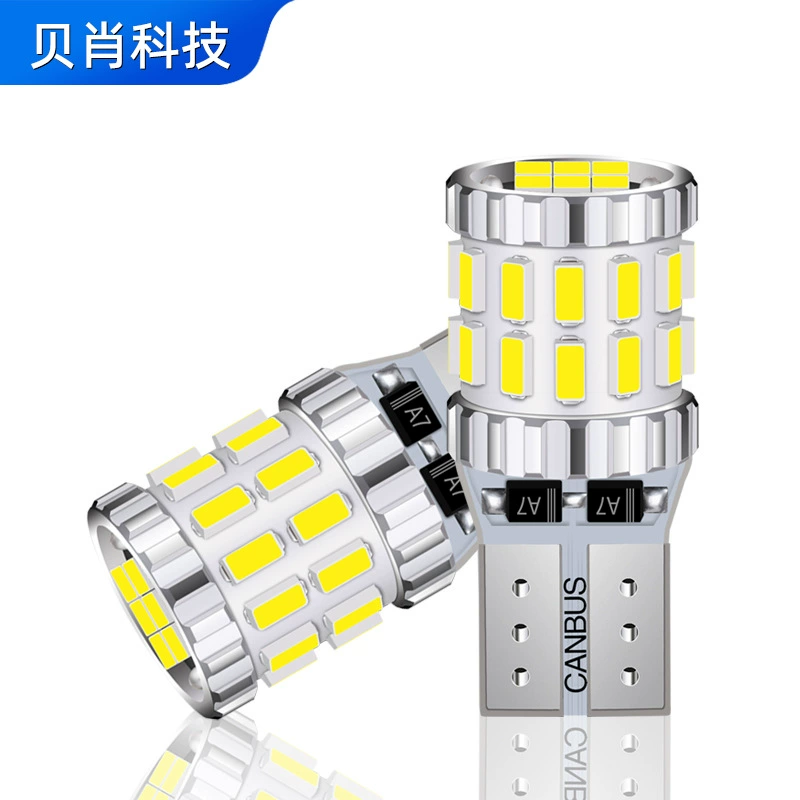 Светодиодный указатель поворота T10 для внешней торговли, габаритный фонарь для автомобиля, светодиодный фонарь 3014 высокой яркости для освещения салона, адаптер для автомобильных ламп W5W с декодером
