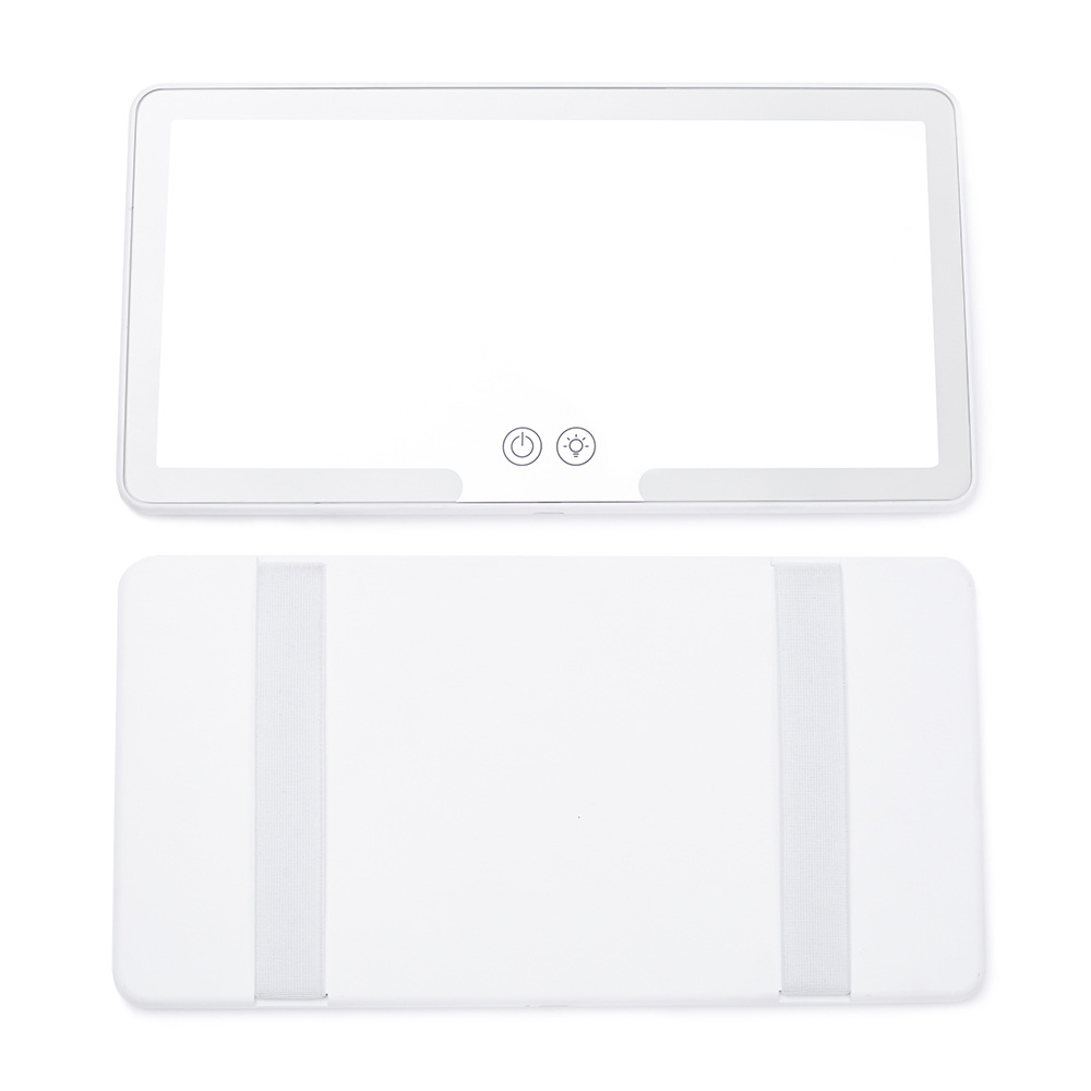New Car Makeup Mirror Sun Visor with Light Led Makeup Mirror Three-Tone Lighting Eye Protection Portable Led Makeup Mirror