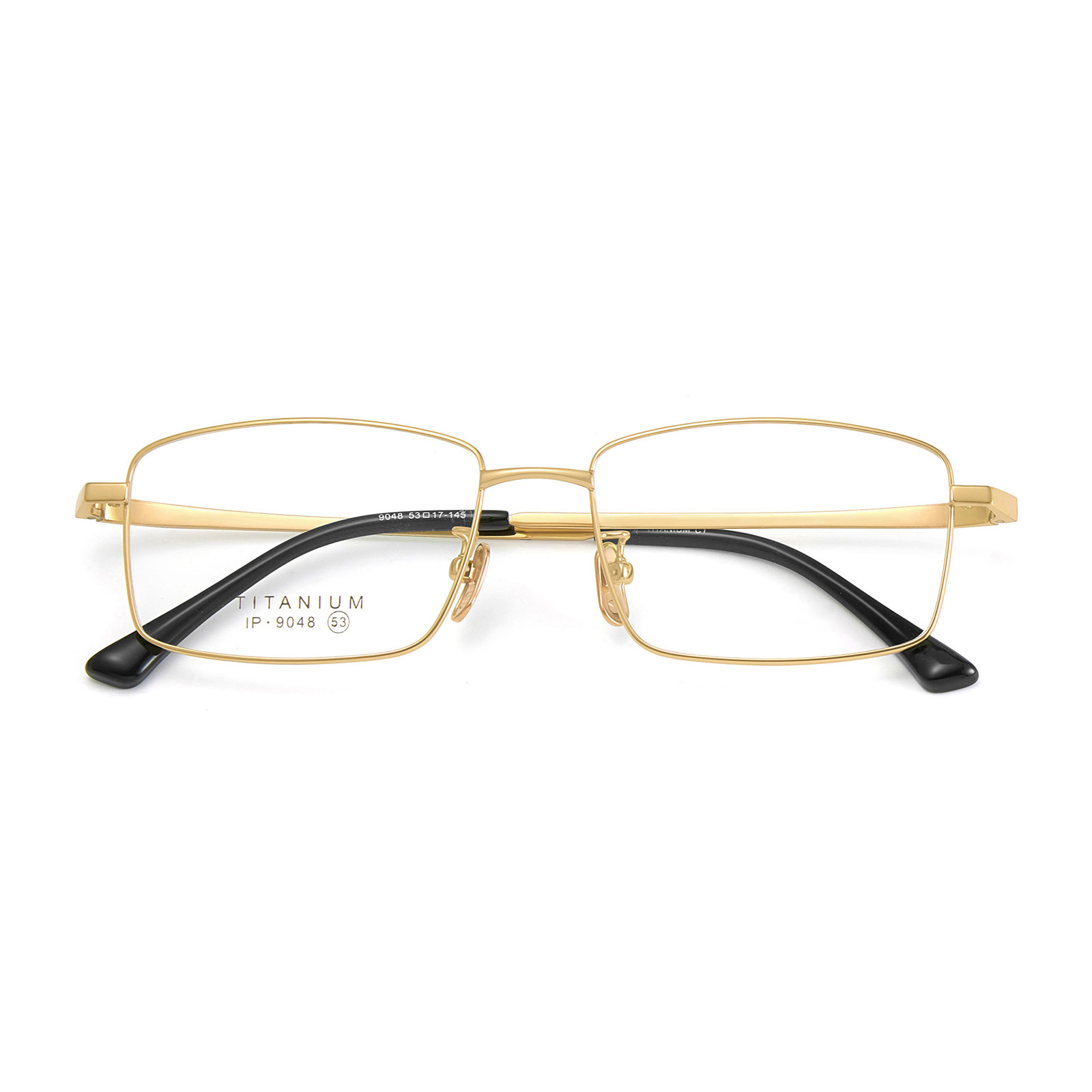 Fu Shuai oro seda marco completo de negocios de los hombres gafas de titanio puro Marco de vacío IP pierna de titanio sin clip de cara puede ser equipado con grados Danyang lote