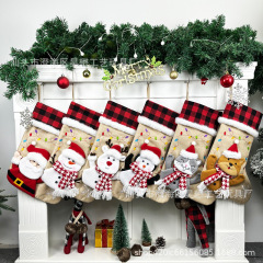 2025 Haomao クロスボーダー Amazon クリスマスソックスギフトバッグクリスマスツリー装飾雪だるまクリスマスツリーペンダント