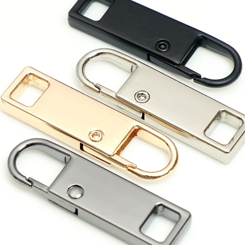 Clothes Replacement Metal Detachable Zipper Accessories Universal Zipper Hanging Pendant Decorative Backpack Pull Lock