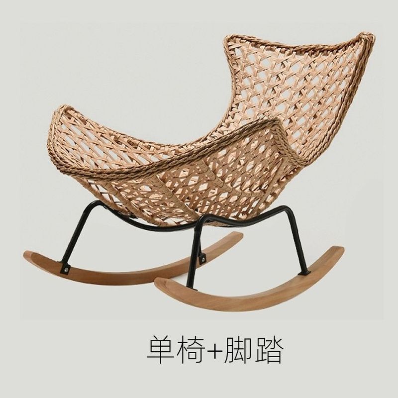 懒人企鹅摇摇椅藤编藤椅家用躺椅客厅阳台沙发休闲椅户外成人龙虾|undefined