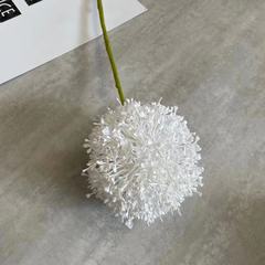 一本のネギの花のシミュレーションのネギのボールのピンポンの菊の結婚祝いの道は生け花の家の装飾の造花の結婚式の配置の道具を引きます。