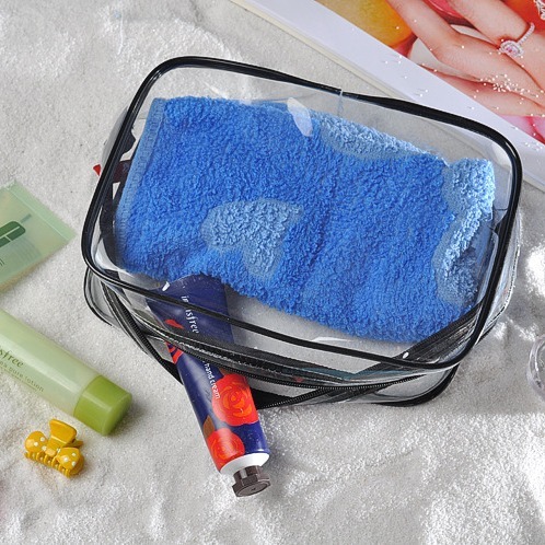 Manufacturer travel transparent toiletry three-piece set PVC cosmetic bag waterproof toiletry bag portable storage bag logo