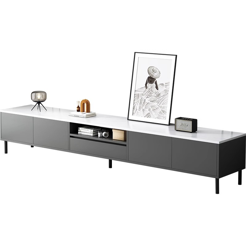 TV gabinete pequeño apartamento moderno simple piso Luz de lujo italiano sala de estar en casa Mesa de té TV gabinete combinación de mesa de té