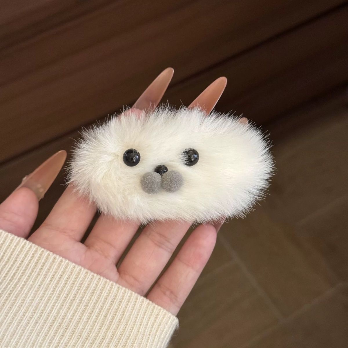 Qoo10] 愛らしいぬいぐるみアザラシのヘアクリップ