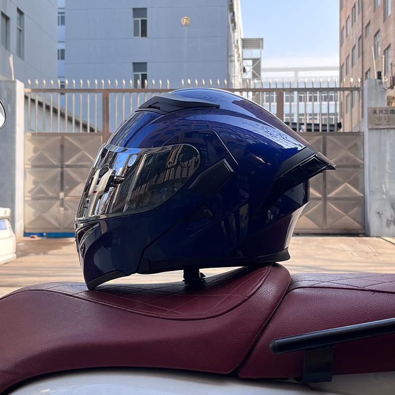 Cuatro estaciones coche eléctrico casco de seguridad cola grande superficie expuesta Jiekai 3C certificado casco de la motocicleta casco completo de la motocicleta de los hombres personalidad