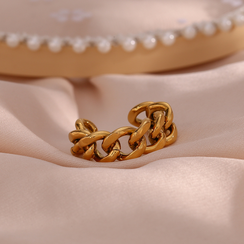 Fashion Solid Color Stainless Steel Open Ring Copper Rings