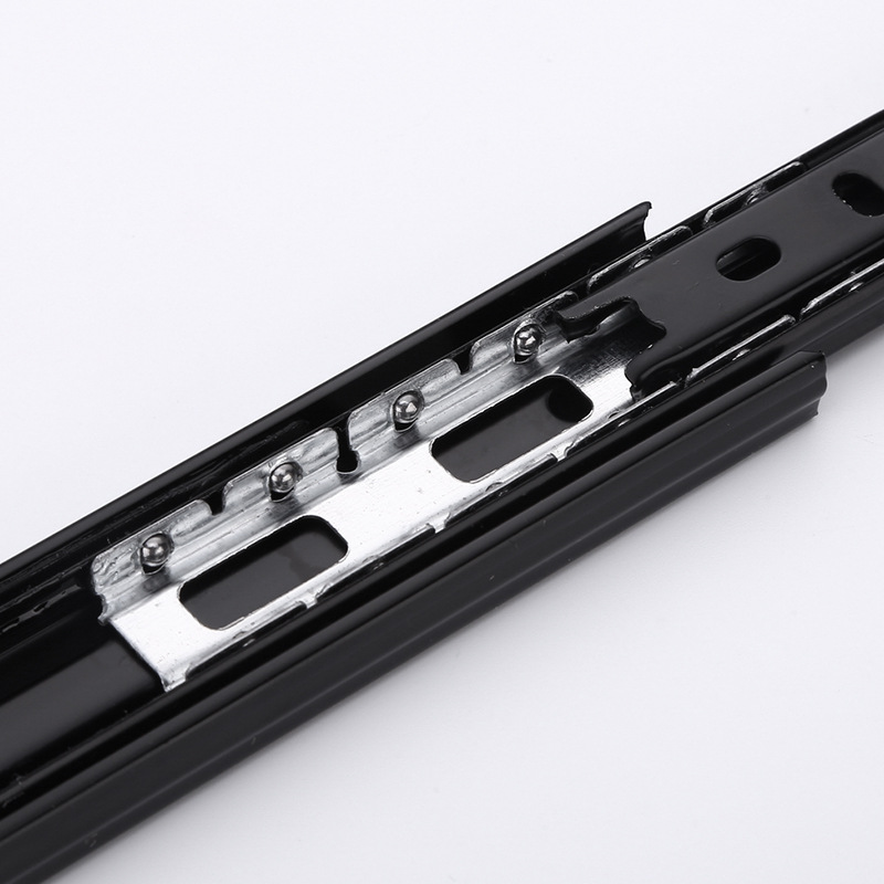 Fábrica de fuente 3007 tres plegadas esferas de acero pista deslizante de tres secciones de gabinete de cajón de hardware doméstico pista deslizante industria