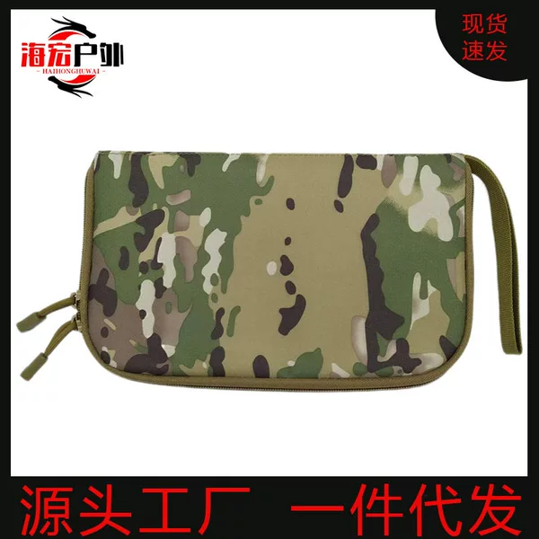 Camouflage Tactical Clutch Bag, Waist-Mounted, Dual-Purpose, Water-Resistant, Wear-Resistant Gun Holster Tool Bag, Camouflage Tactical Bag, Outdoor