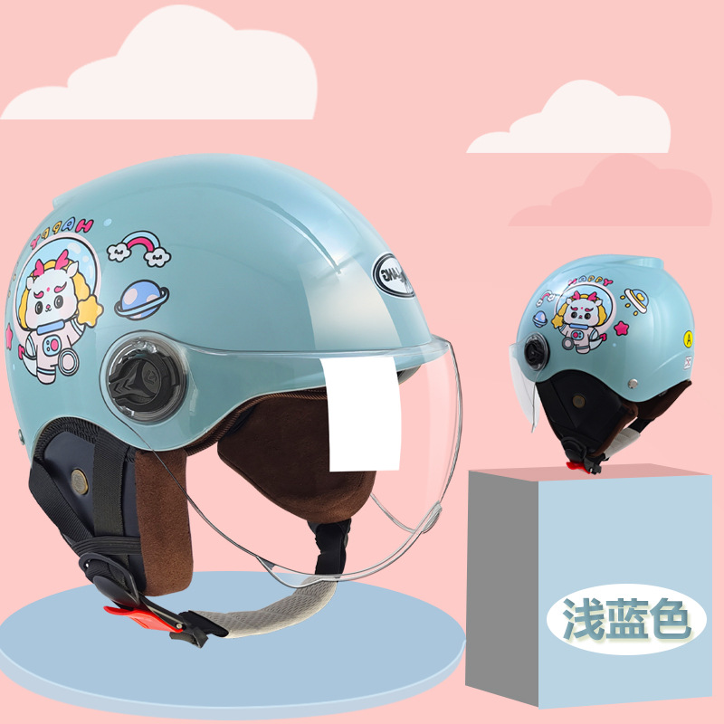 L003 귀 보호 + 면 안감 공간 드래곤 라이트 블루