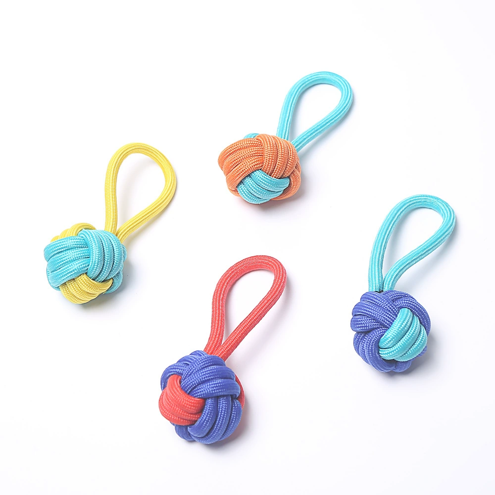 В наличии Amazon New Pet Prolon Rope Узел Ушной мяч Игрушка Собака Молярный Устойчивый к укусам Игрушечный мяч