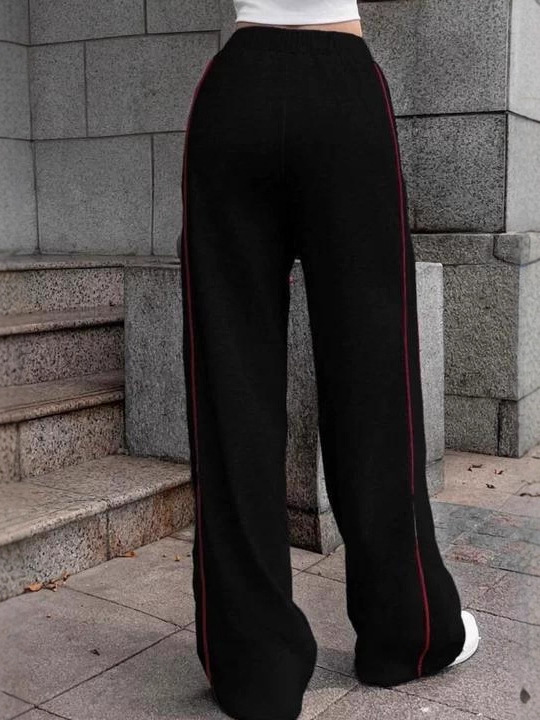 Cross-border americano callejera de piernas anchas pantalones deportivos casuales a rayas mujeres otoño y invierno universal suelto delgado de cintura alta pantalones rectos image 6