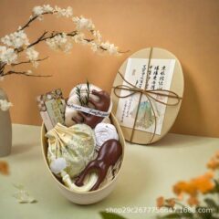 中秋国庆养生艾草锤按摩梳DIY礼盒伴手礼美业开业婚礼节日创意