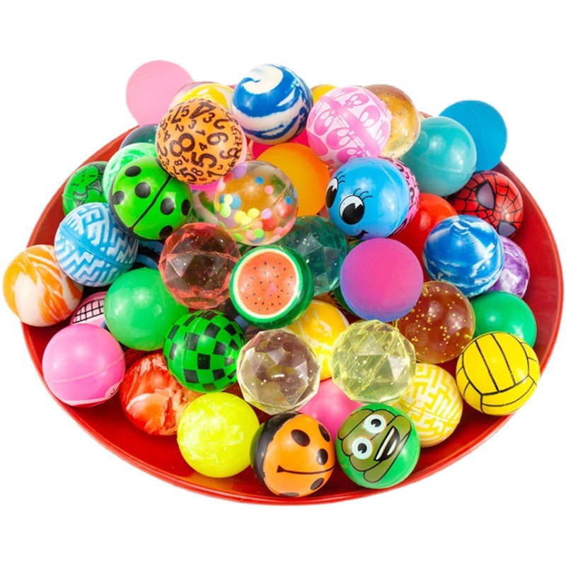 Factory direct 32 rubber mixed bouncing ball bouncing ball one yuan automatic sale twister bouncing ball toy