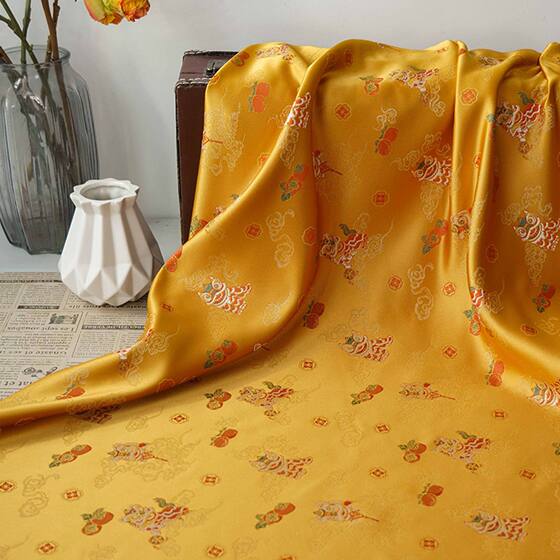 [lion dance presents rui] national style imitation song brocade vest coat yarn-dyed fabric children's new year dress cheongsam jacquard fabric