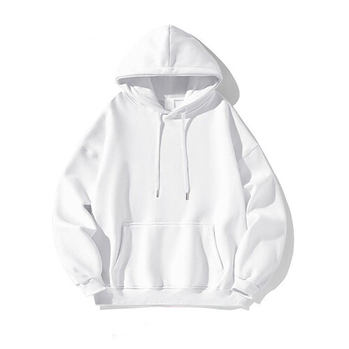 American casual basic style solid color hooded hooded hoodie men's autumn and winter fashion brand velvet loose burgundy top coat