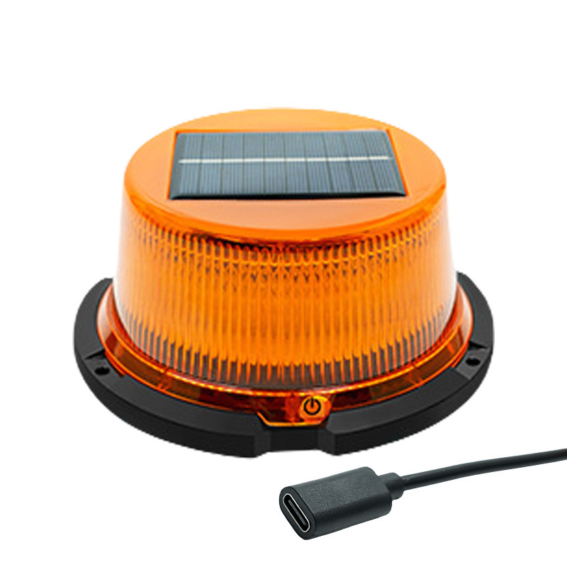 Luz de advertencia solar para automóvil, luz estroboscópica impermeable para automóvil, techo magnético, luz intermitente de advertencia de estacionamiento nocturno