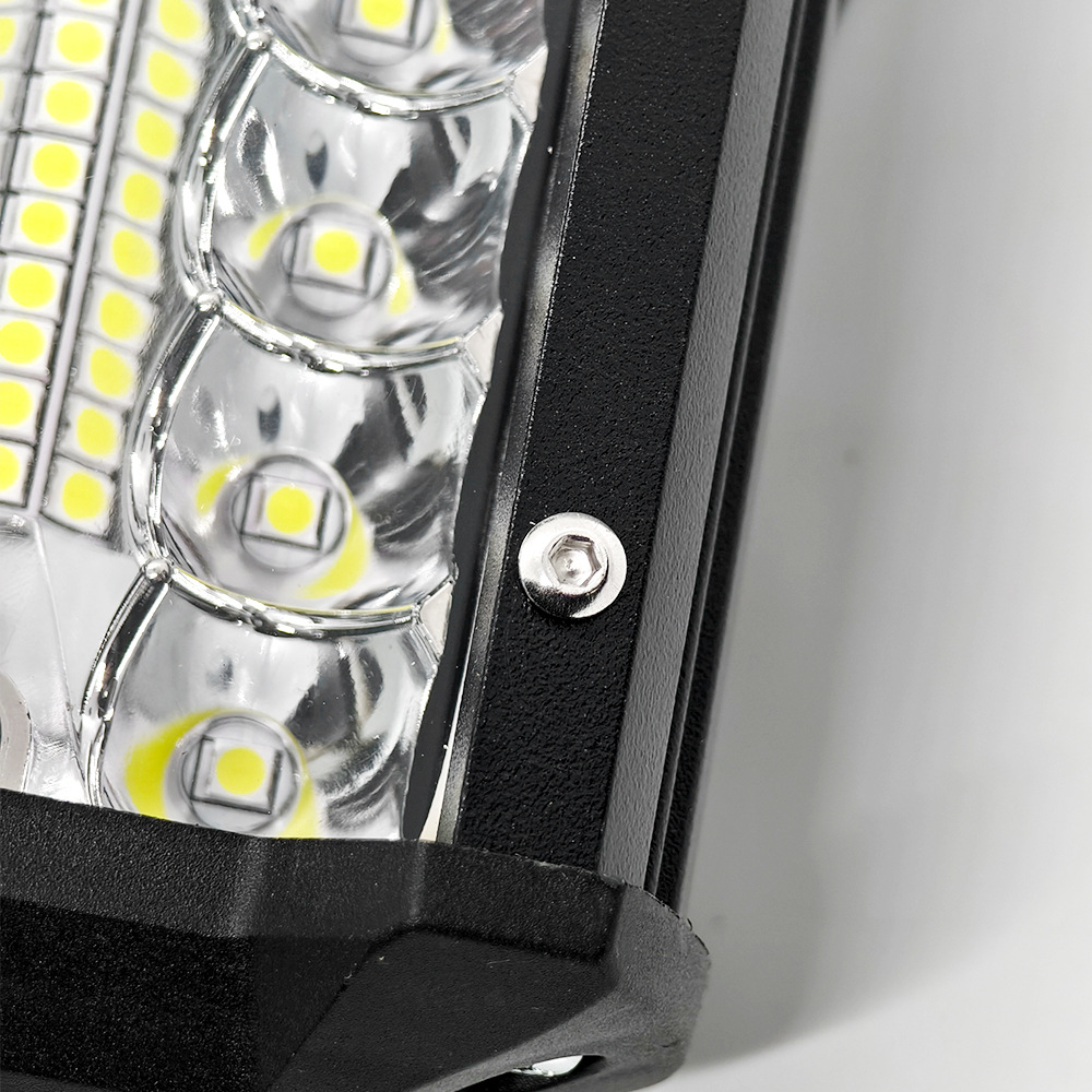 Cross-border car LED work light 120W high-brightness three-row 7inch strip light off-road vehicle roof light front bumper spotlight modification