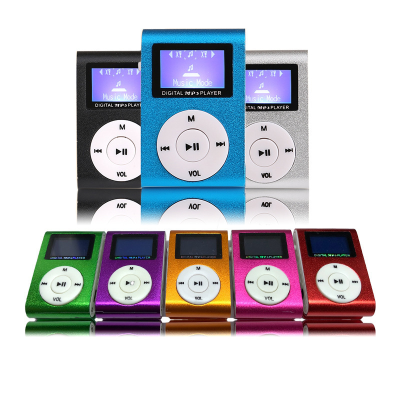 スクリーン付き金属クリップカードmp3音楽プレーヤーミニクリップmp3学生ウォークマンプレゼント卸売りmp3|undefined
